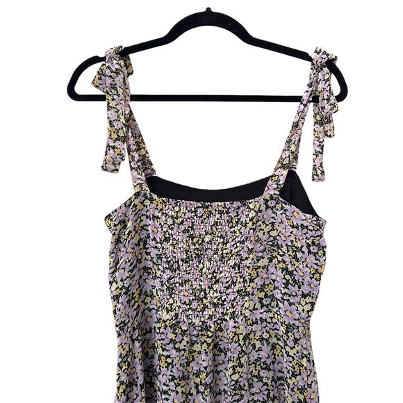 SANCTUARY Floral Chiffon Midi Sundress Purple Sz4 - Picture 6 of 7